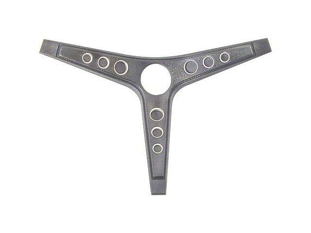1969 Mustang 3-Spoke Steering Wheel Cover Assembly, Black with Silver Trim