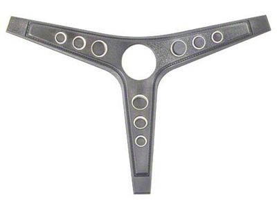 1969 Mustang 3-Spoke Steering Wheel Cover Assembly, Black with Silver Trim