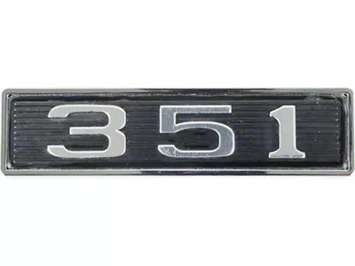 Hood Scoop Emblem/ 351 / Chrome Plated Plastic