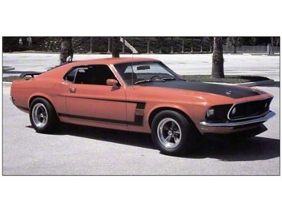 1969 Mustang Boss 302 Exterior Stripe Kit, Black