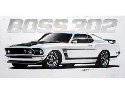 1969 Mustang Boss 302 Limited Edition Pring, White