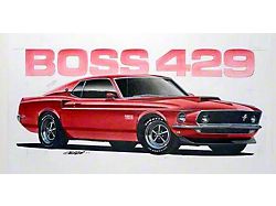 1969 Mustang Boss 429 Limited Edition Print, Red