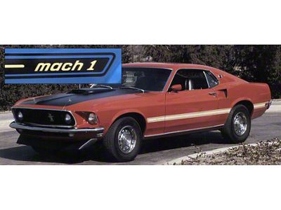 1969 Mustang Mach 1 Exterior Stripe Kit, Red & Gold