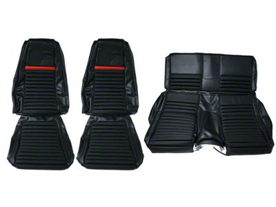 1969 Mustang Mach 1 Hi-Back Front Bucket/Rear Bench Seat Covers, Distinctive Industries