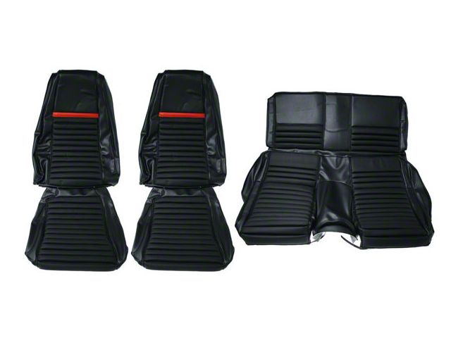 1969 Mustang Mach 1 Hi-Back Front Bucket/Rear Bench Seat Covers, Distinctive Industries