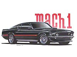 1969 Mustang Mach 1 Limited Edition Print, Black