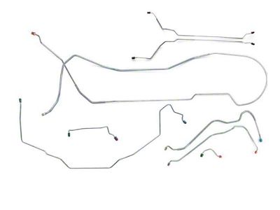 1969 Oldsmobile Cutlass/ 442/ F85 Hardtop Power Disc Complete Brake Line Set 8pc, OE Steel