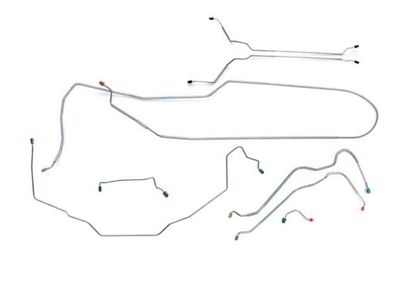 1969 Pontiac GTO / Tempest/ LeMans Convertible Power Disc Complete Brake Line Set 8pc OE Steel