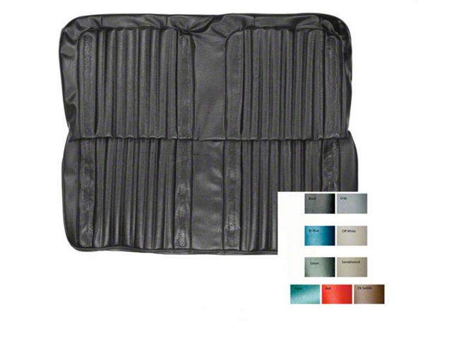 1970-1971 Blazer Rear Seat Cover, Standard -Cheyenne Style, Straight Bench