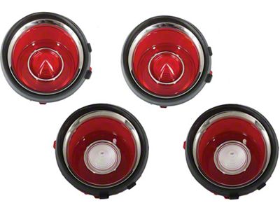 1970-1971 Camaro Trim Parts Taillight Lens Set, Rally Sport RS , Early Style, Show Correct (Rally Sport RS Coupe)