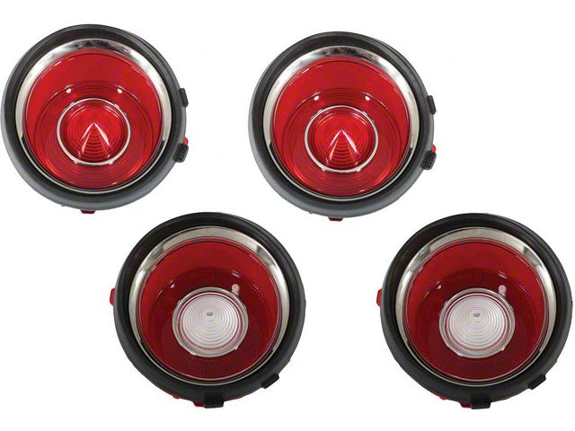 1970-1971 Camaro Trim Parts Taillight Lens Set, Rally Sport RS , Early Style, Show Correct (Rally Sport RS Coupe)