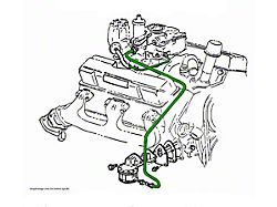 1970-1972 Buick Skylark/GS 350CID 2bbl Pump To Carb Line 1pc, OE Steel