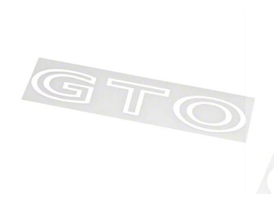 1970-1972 GTO Decal 1pc - White