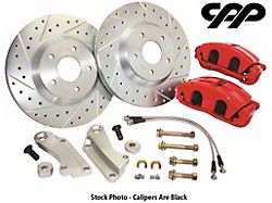 1970-1972 Monte Carlo C5 Big Front Disc Brake Kit With Black Calipers