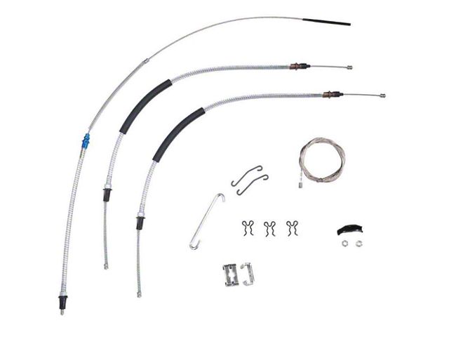 1970-1972 Monte Carlo TH350 Manual Transmission Complete Parking Brake Cable Kit Stainless Steel