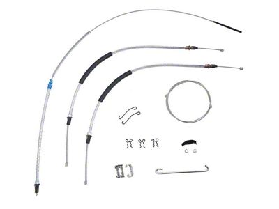 1970-1972 Monte Carlo TH400 Transmission Complete Parking Brake Cable Kit Stainless Steel