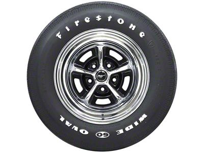 1970-1972 Mustang F60 x 15 Firestone Wide Oval Tire with Raised White Letters
