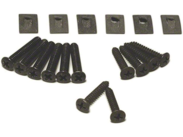 1970-1973 Corvette Rocker Panel Molding Screw Kit With Mounting Nuts