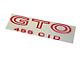 1970-1973 GTO 455 CID Decal 1pc - Red
