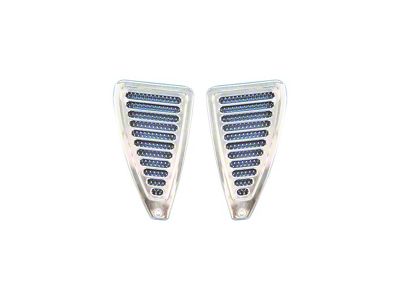 1970-1973 Mustang Billet Aluminum Door Jamb Louvers with Machined Finish