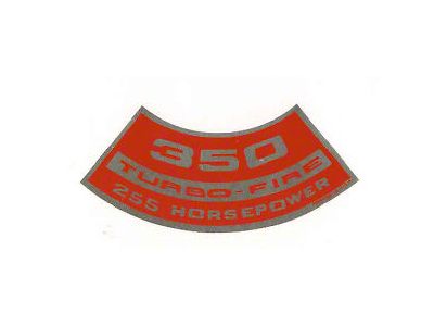 1970-74 Decal,Air Cleaner,350/245hp