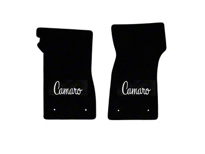 1970-1974 Camaro Lloyds Ultimat Black Front Floor Mats With Silver Camaro Logo