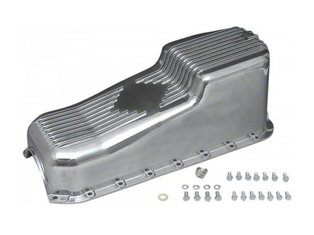 1970-1979 Camaro Engine Oil Pan, Small Block, Polished Cast Aluminum