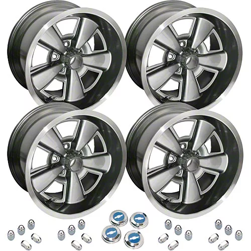 Ecklers Magnum 500 Style Black/Diamond Cut Wheel; 15x7; -5mm