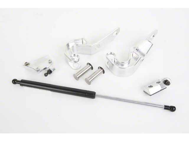 1970-1981 Camaro Trunk Hinges,Billet Aluminum,With Gas Strut,Not for Convertibles Raw machined finish