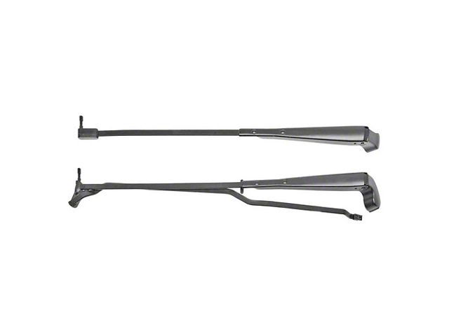 Windshield Wiper Arms, Recessed Wipers, Black, 1970-1981