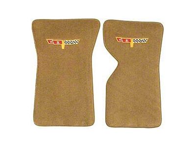 1970-1982 Corvette Cut-Pile Floor Mats With Embroidery 12 Logo