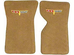 1970-1982 Corvette Cut-Pile Floor Mats With Embroidery 12 Logo
