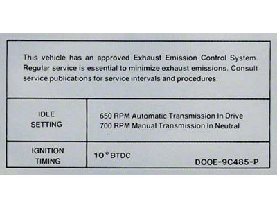 1970 429-4v At/mt Emission