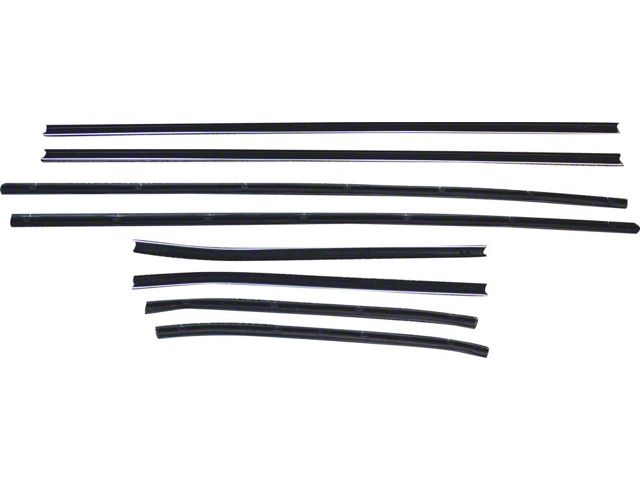 1970-71 Fairlane-Torino Fastback 8-Piece Belt Weatherstrip Kit - With Special Moldings