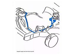 1970 Chevrolet Monte Carlo Power Disc 3/16 Right/Left Front Brake Lines 2pc, Stainless Steel