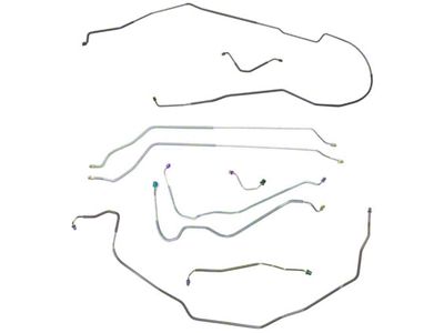 1970 Chevrolet Monte Carlo SS Power Disc Brake Line Set 9pc, OE Steel