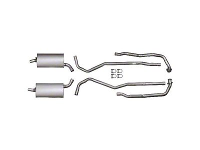 1970 Corvette Exhaust System Small Block 300hp Aluminized 2 With Manual Transmission