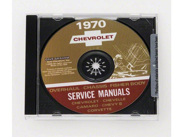 1970 Full Size Chevy Overhaul/Chassis/Body Service Manuals (CD-ROM)