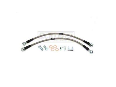 1970 Cutlass / 442 Front Brake Hoses, Braided Stainless Steel, For Cars With Disc Brakes