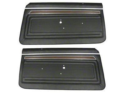 1970 Distinctive Industries Nova Front Door Panels With Rosewood Strip, Custom And Super Sport, Preassembled