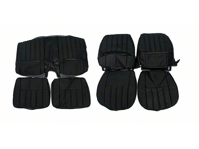 1970 Distinctive Industries Seat Cover Set, Front And Rear-Black
