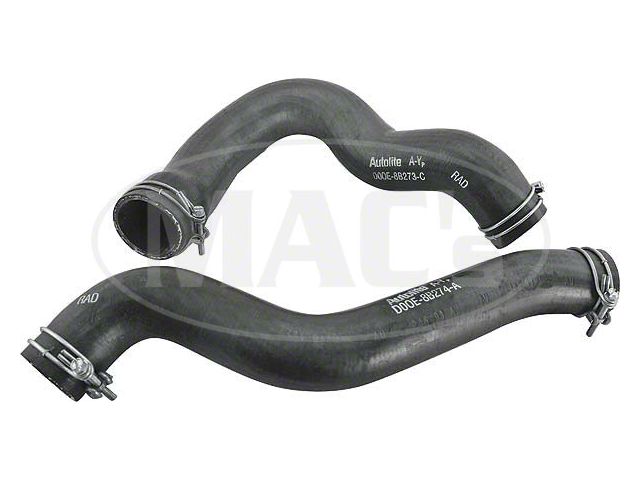 1970 Fairlane-Ranchero Radiator Hose Set With Script For 429 Cobra Jet