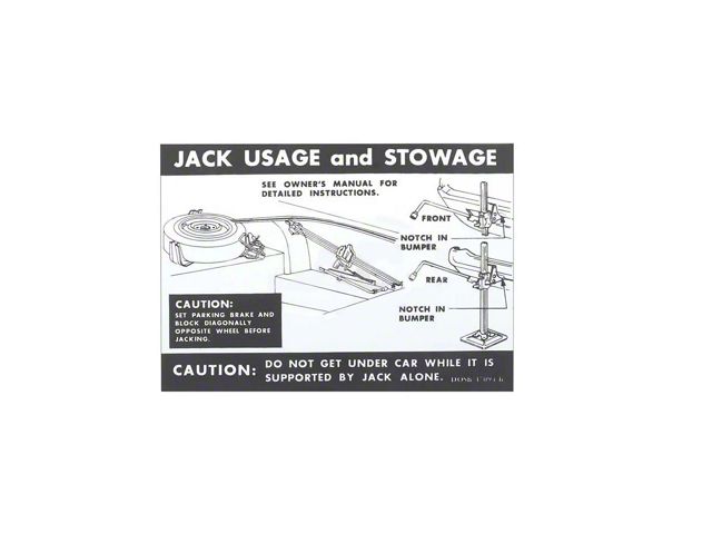 1970 Ford Thunderbird 1970 Jacking Instructions