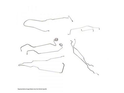 1970 Chevy -GMC Truck Full Drum Brake Line Set, Manual Brakes, Half Ton 2WD, Longbed Rear Leaf Springs, Stainless Steel