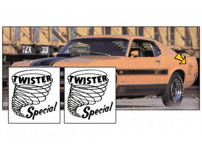 1970 Mach 1 Mustang Twister Special Quarter Decal Set