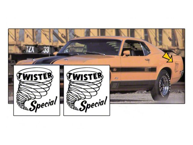 1970 Mach 1 Mustang Twister Special Quarter Decal Set