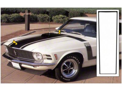 1970 Mustang Boss 302 Center Hood Paint Stencil Kit