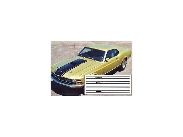 1970 Mustang Mach 1 Dearborn Hood Paint Stencil Kit