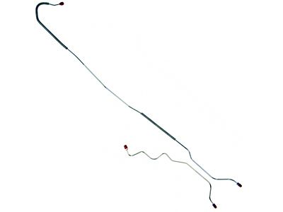 1970 Mustang OEM Steel Rear Axle Drum Brake Lines for 8 Rear End, 2-Piece (8 Rear, Rear Drum Brakes)