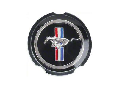 1970 Mustang Wheel Cover Center Cap, Black with Pony